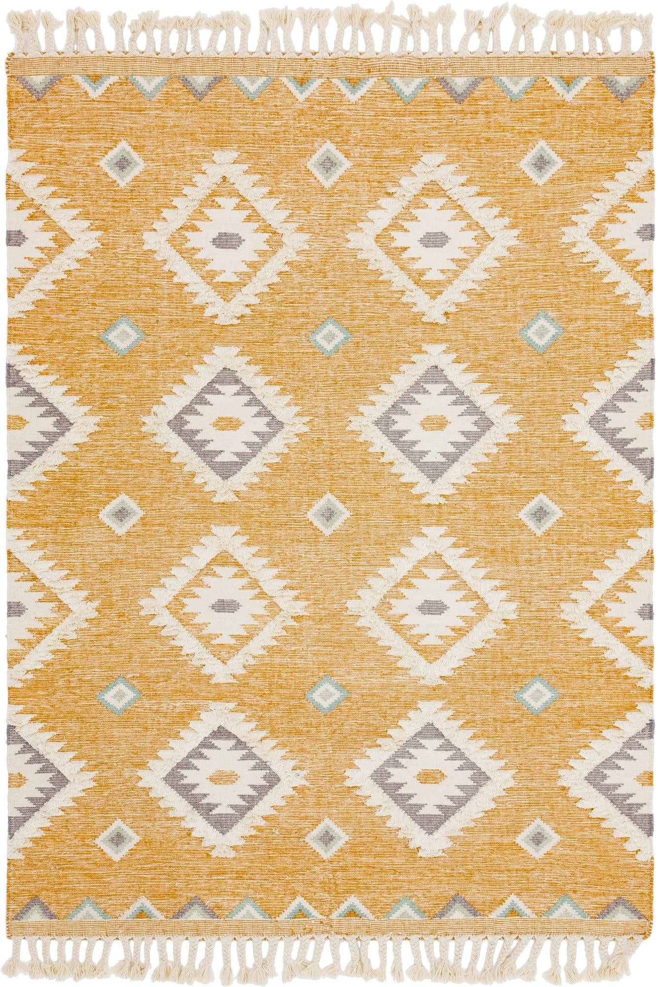 8' x 11' Amaranth · Diamond Wool Rug, gold