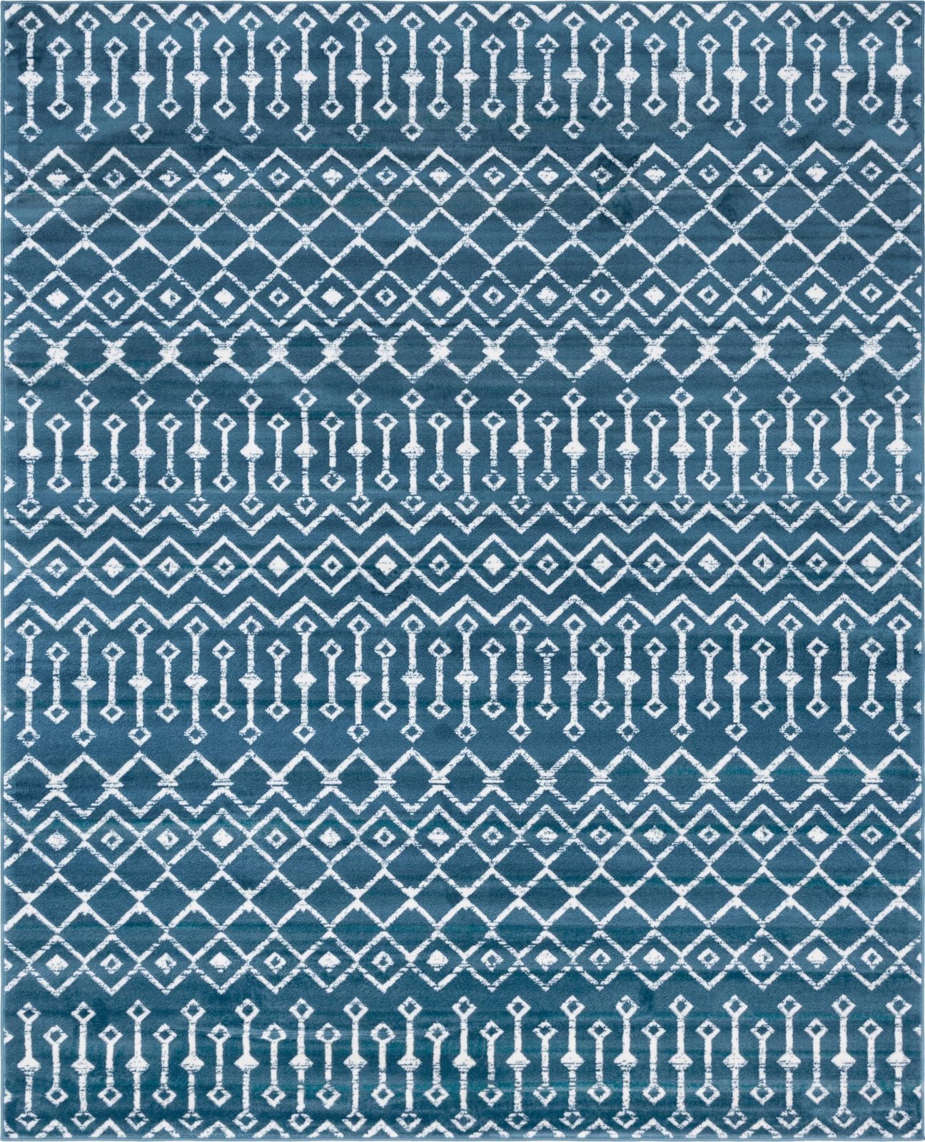 7' 10 x 10' Dudley · Chevron rug, blue