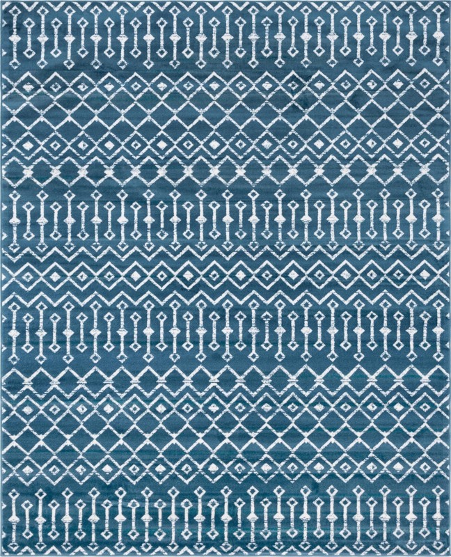 7' 10 x 10' Dudley · Chevron rug, blue