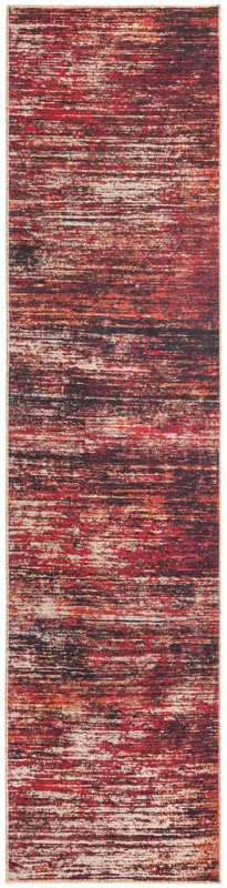 2' 6 x 10' Prewitt · Abstract rug, rust red