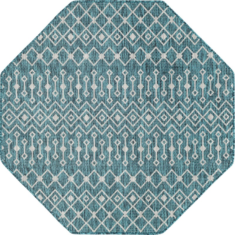 5' 3 x 5' 3 Kearney · Chevron Outdoor Rug, teal