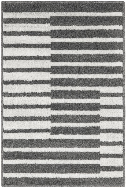 2' x 3' Crossing · Geometric rug, gray