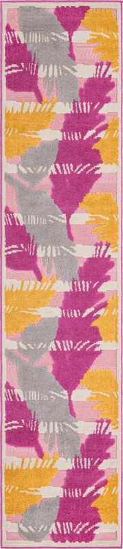 2' x 10' Fargo · Abstract Outdoor Rug, pink