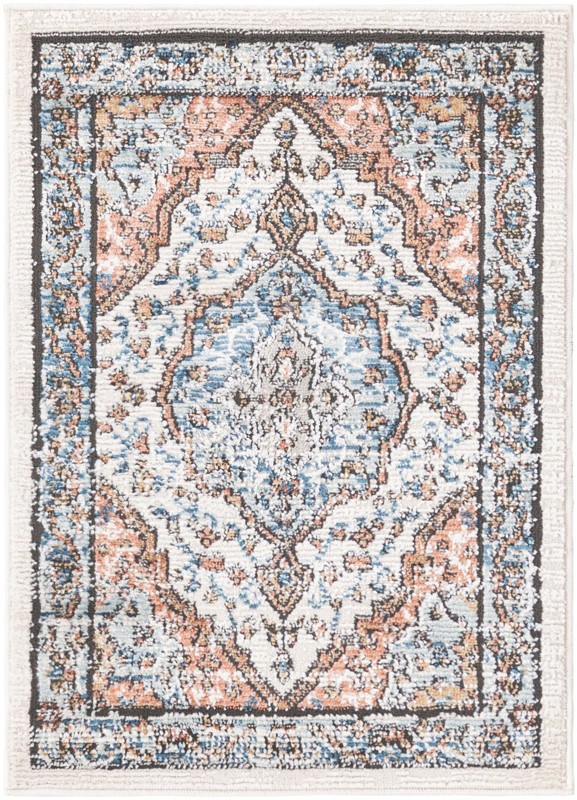 2' x 3' Gideon · Border rug, ivory