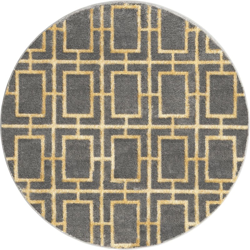 3' x 3' Cowley · Geometric rug
