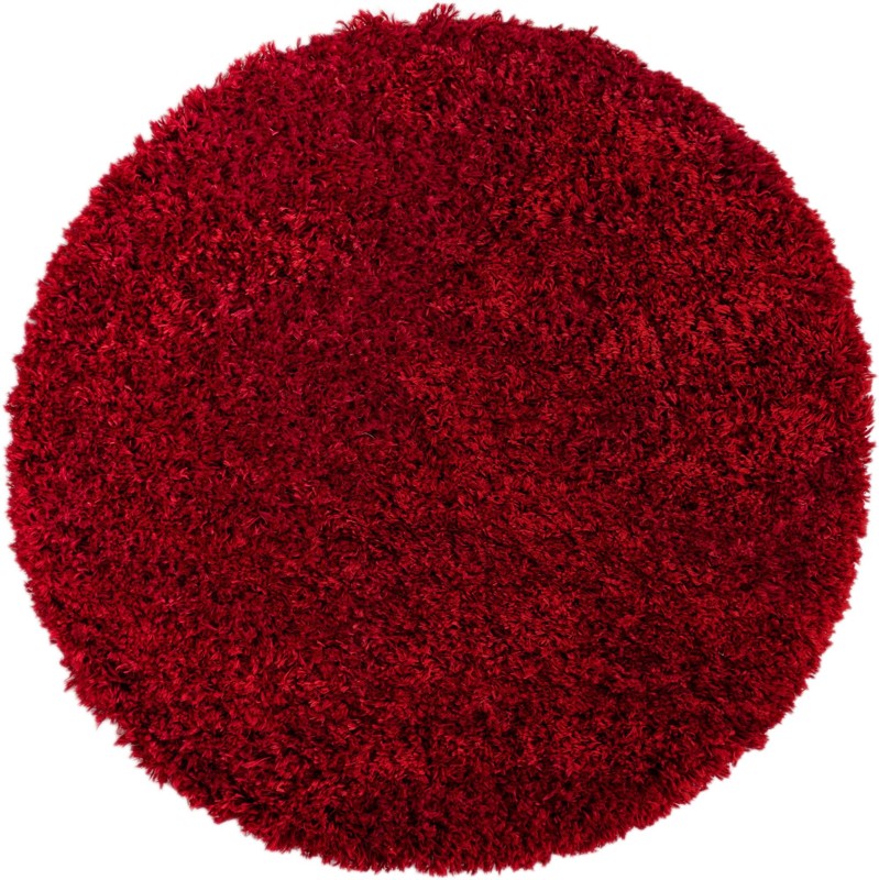 5' x 5' Olympia · Solid Shag Rug, merlot
