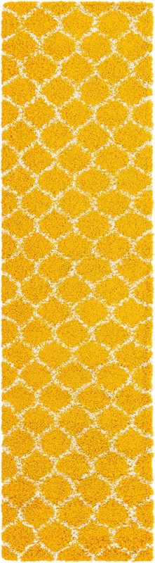 2' 7 x 10' Barnett · Lattice Shag Rug, yellow