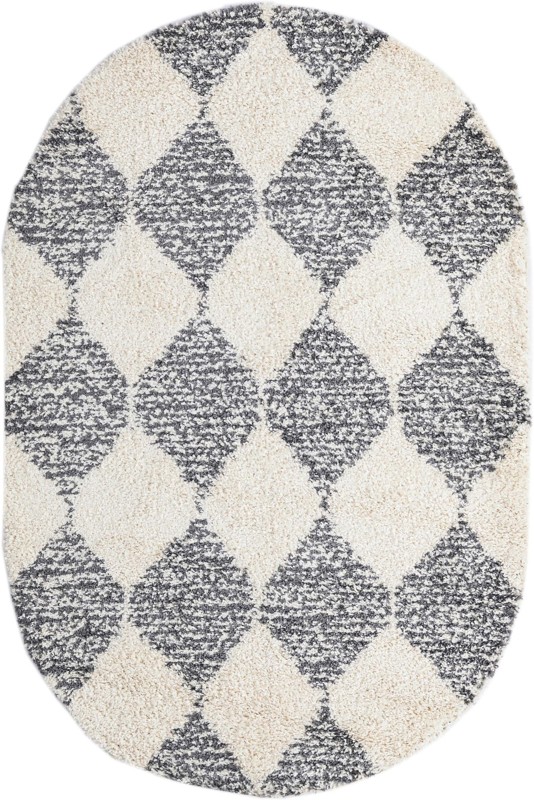 Newton · Diamond Shag Rug, white