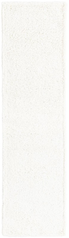 2' x 8' Dunham · Solid Shag Rug, white
