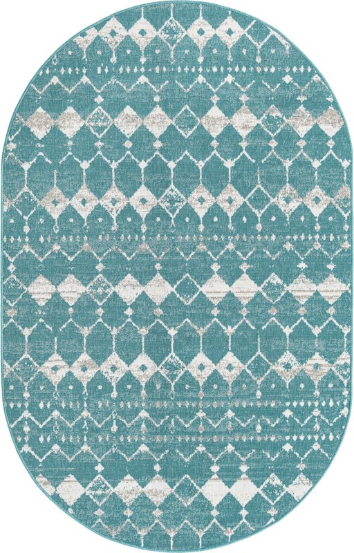 5' 3 x 8' Stowe · Diamond Outdoor Rug, teal
