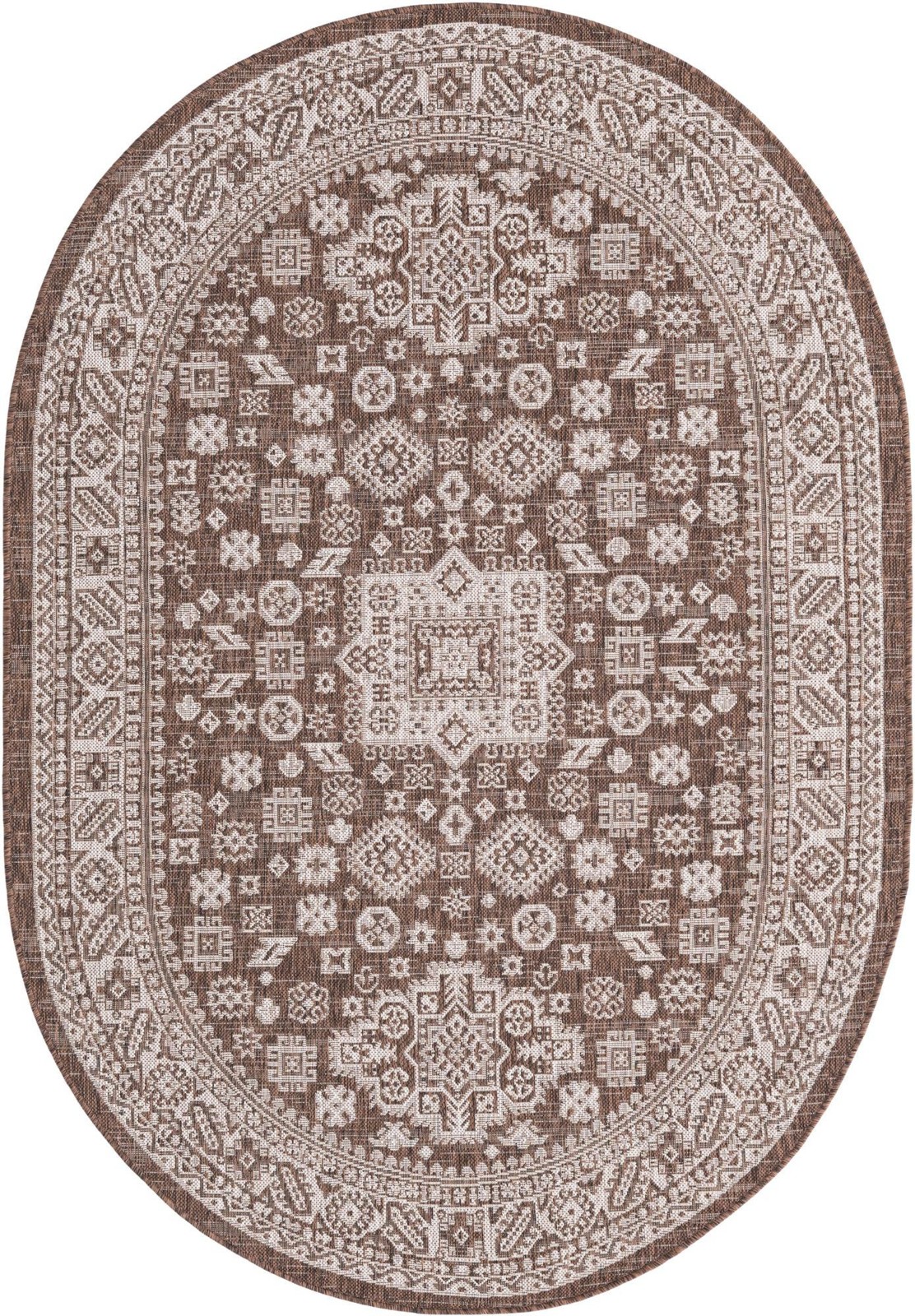 5' 3 x 8' Bellamy · Border Outdoor Rug, brown