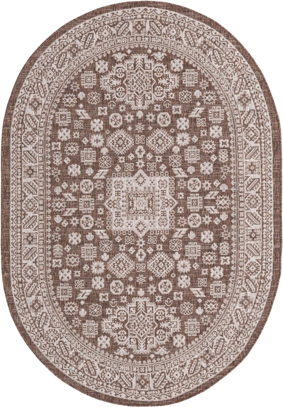 5' 3 x 8' Bellamy · Border Outdoor Rug, brown
