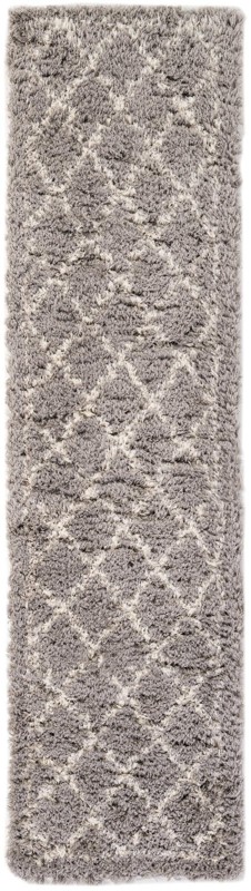 2' 7 x 10' Kemble · Diamond Shag Rug, ash gray