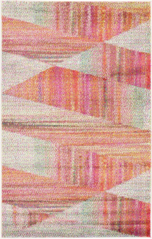 Armitage · Abstract geometric rug, pink and orange