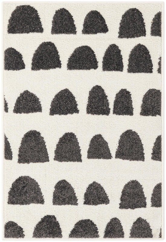 Halloran · Geometric rug, ivory and charcoal gray