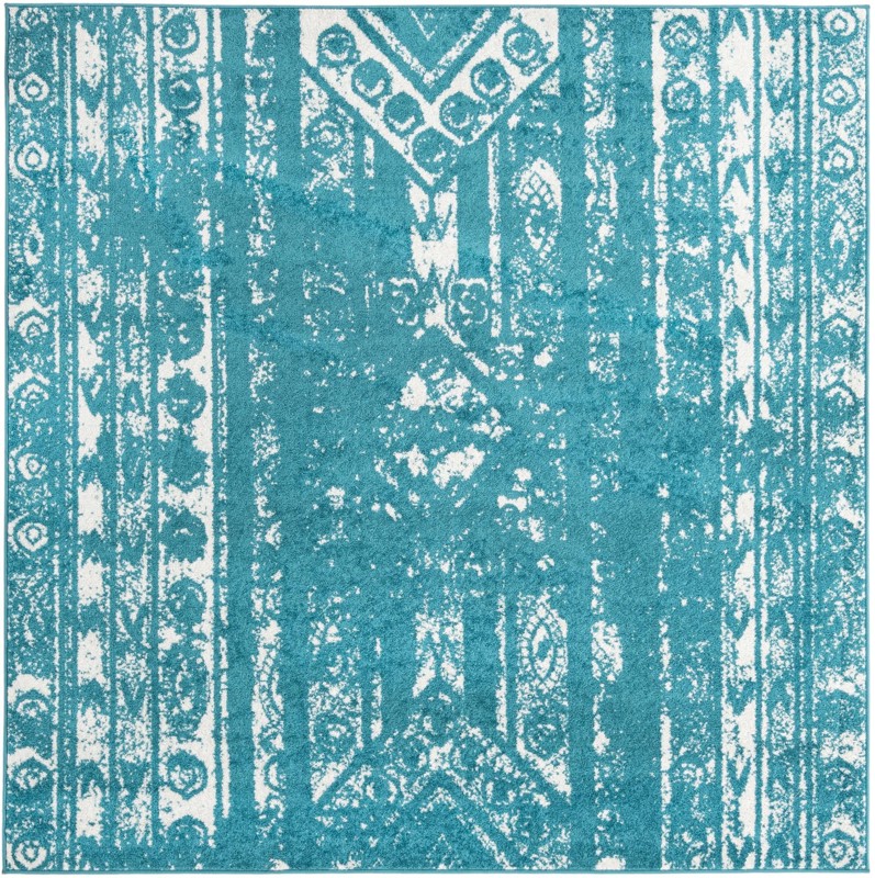 7' x 7' Underhill · Medallion rug, turquoise