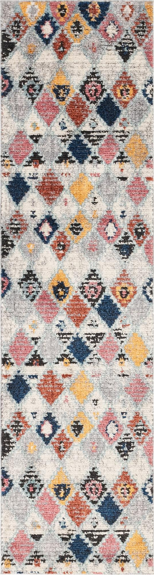 2' 7 x 10' Concord · Diamond rug, multicolor and ivory
