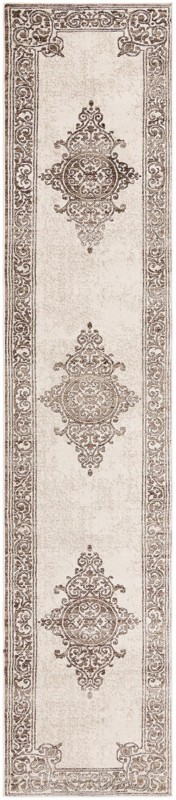 2' 6 x 13' Bunting · Border rug, chocolate brown