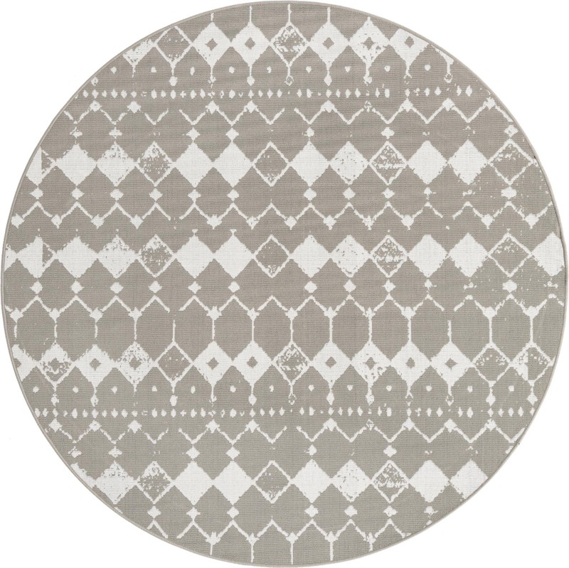 7' x 7' Stowe · Diamond Outdoor Rug, gray