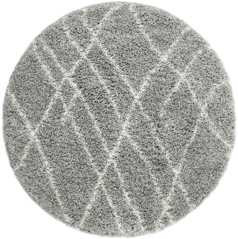 4' x 4' Clearbrook · Lines Shag Rug, cloud gray