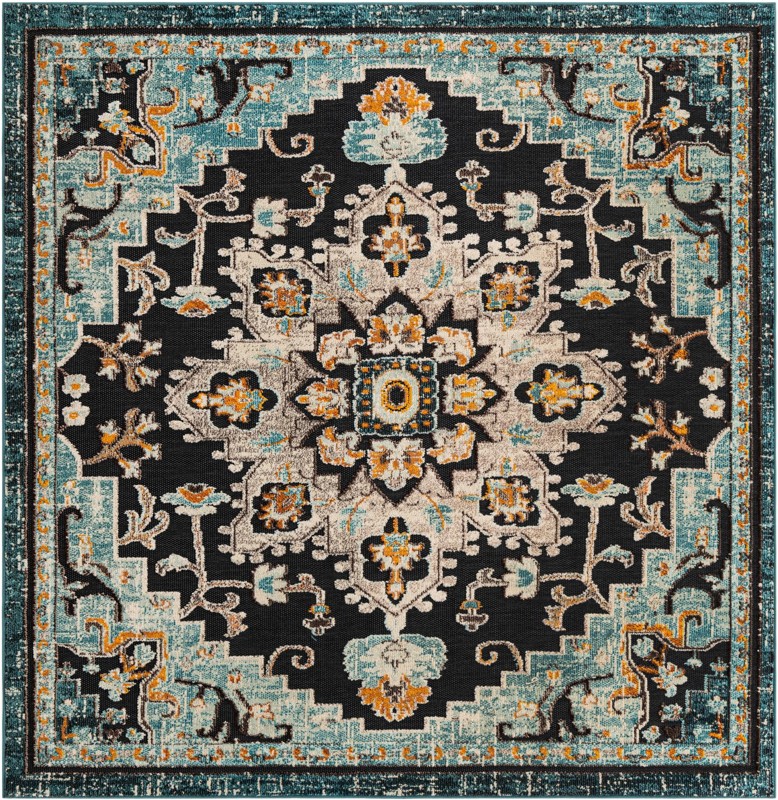 Oldham · Border Outdoor Rug, navy blue