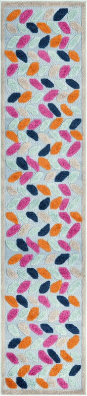 2' x 10' Boyd · Abstract Outdoor Rug, blue
