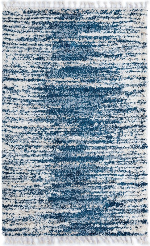 Felton · Abstract Shag Rug, blue
