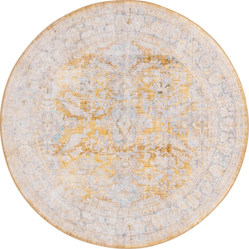 Augusta · Border Washable Rug, yellow