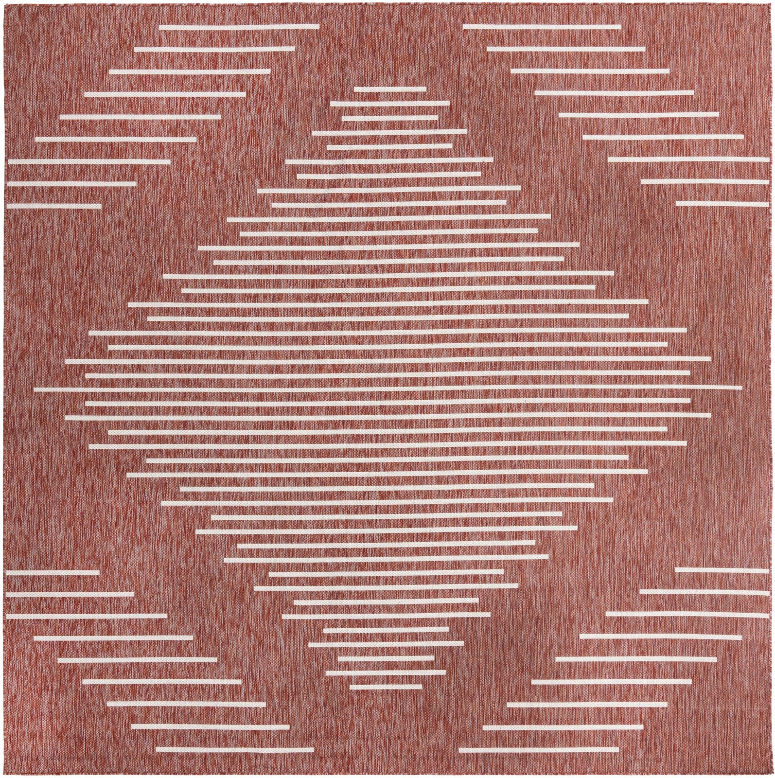 10' 8 x 10' 8 Harlow · Diamond Outdoor Rug, rust red