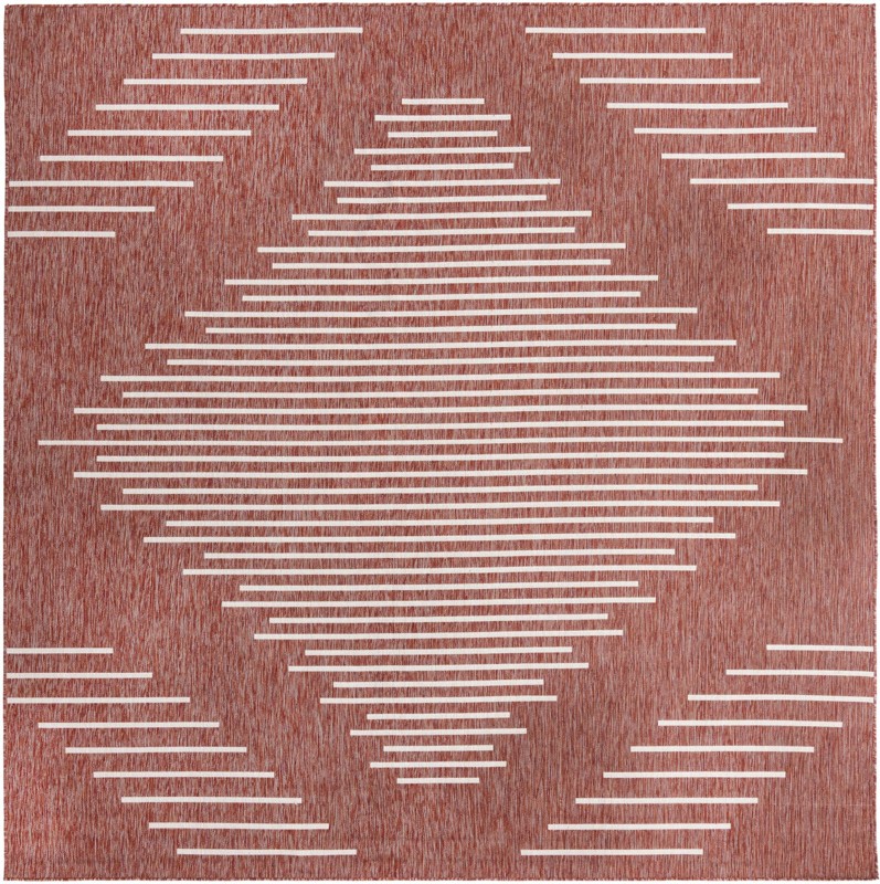 10' 8 x 10' 8 Harlow · Diamond Outdoor Rug, rust red