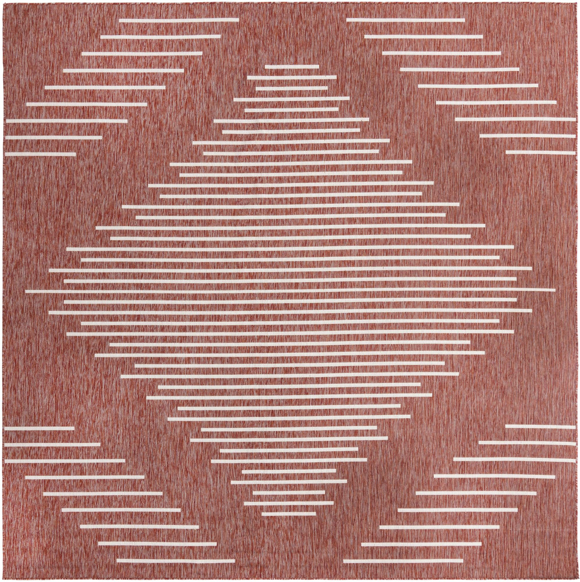 10' 8 x 10' 8 Harlow · Diamond Outdoor Rug, rust red