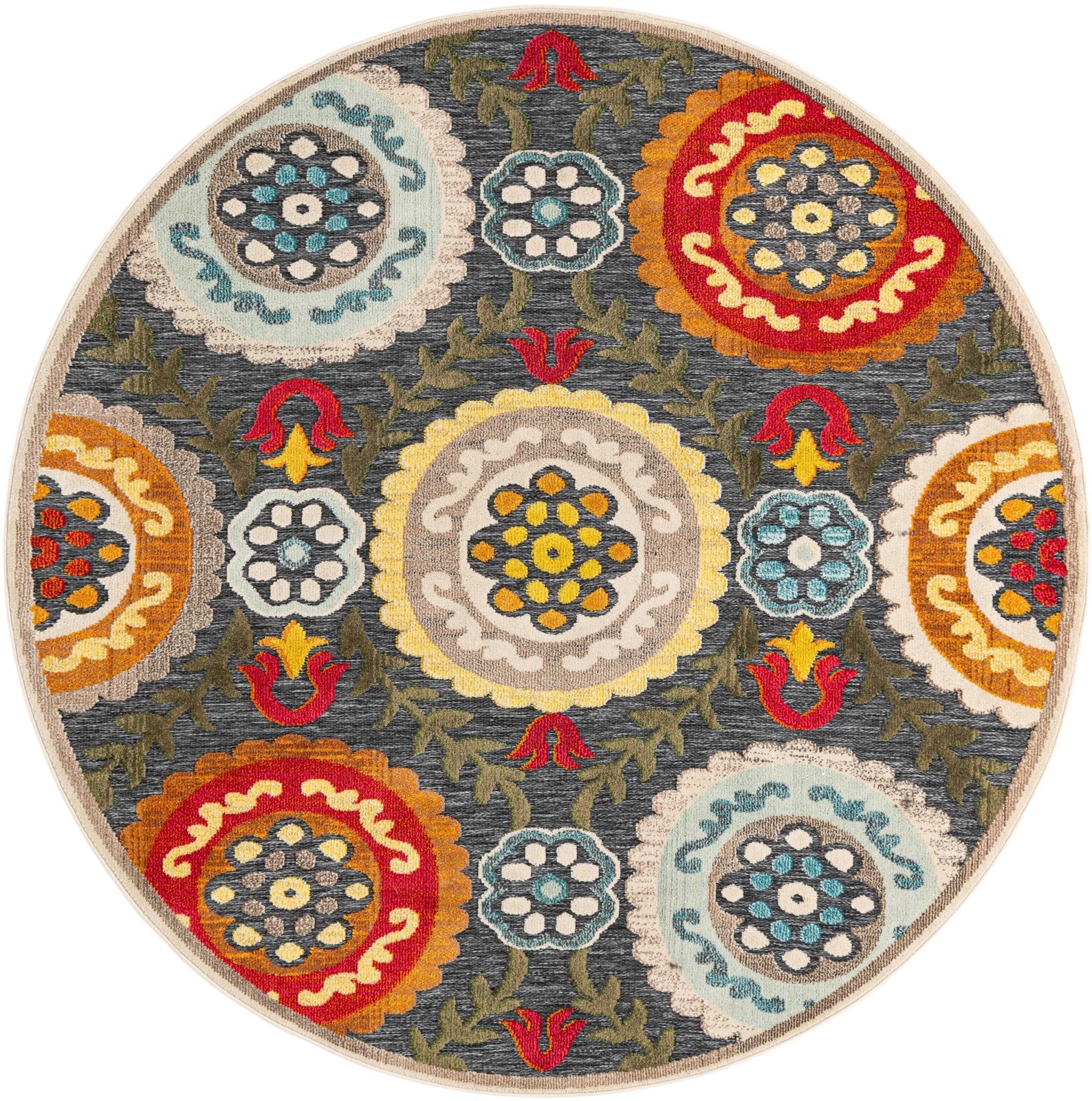 7' 10 x 7' 10 Quincy · Geometric Outdoor Rug, gray