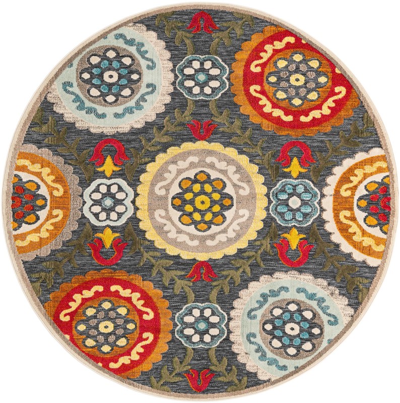 7' 10 x 7' 10 Quincy · Geometric Outdoor Rug, gray