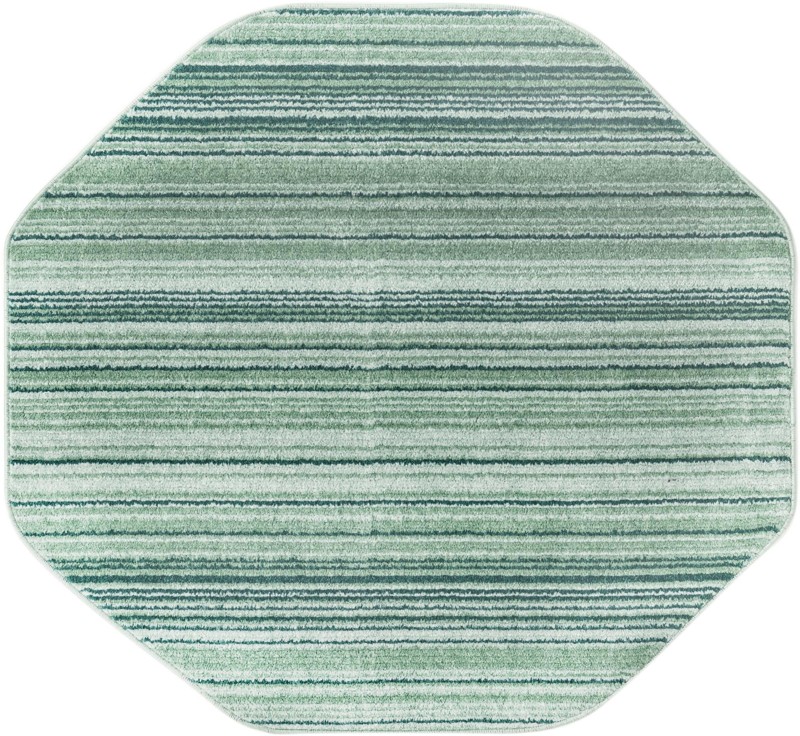 4' x 4' Jagger · Striped rug, shades of green