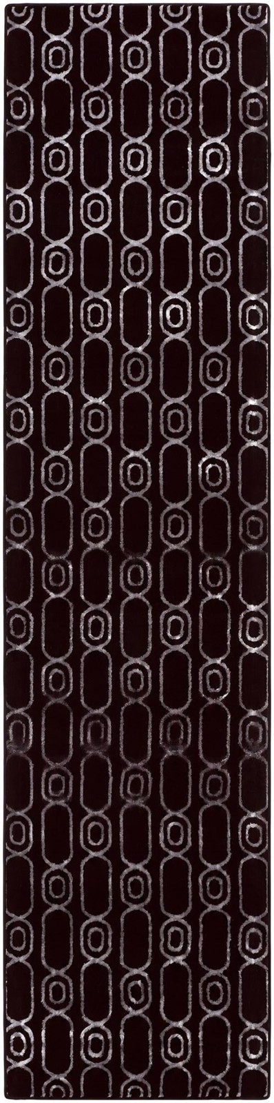 2' 7 x 12' Renwick · Geometric rug, black and silver