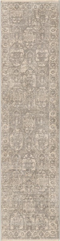 2' x 8' Pullman · Border rug, gray