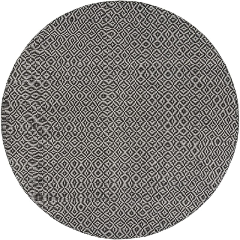 10' x 10' Standish · Diamond Wool Rug, black and ivory