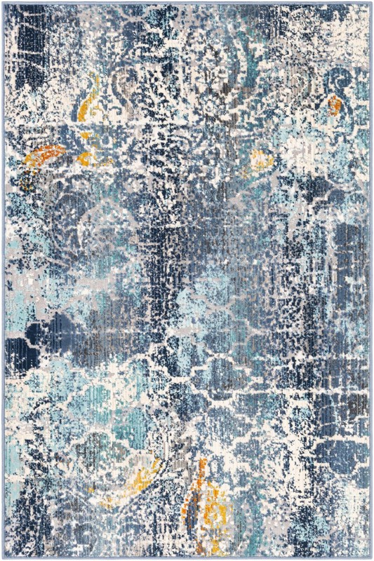 3' 7 x 5' 3 Dale · Abstract rug, blue