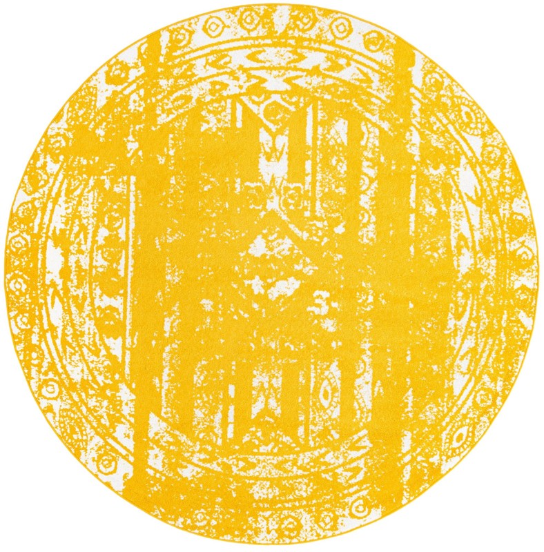 7' 10 x 7' 10 Underhill · Border rug, yellow