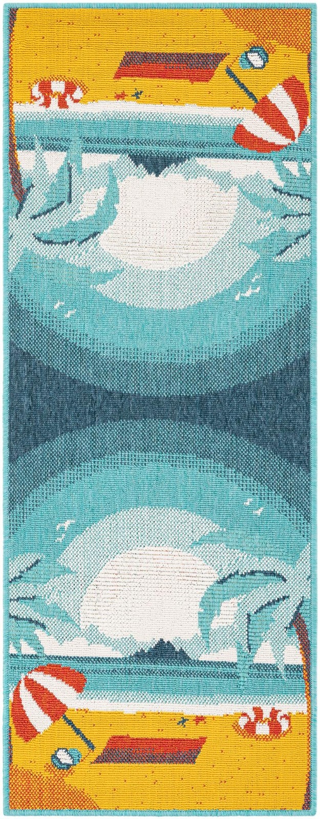 2' x 5' Delaney · Pictoral Outdoor Rug, multi
