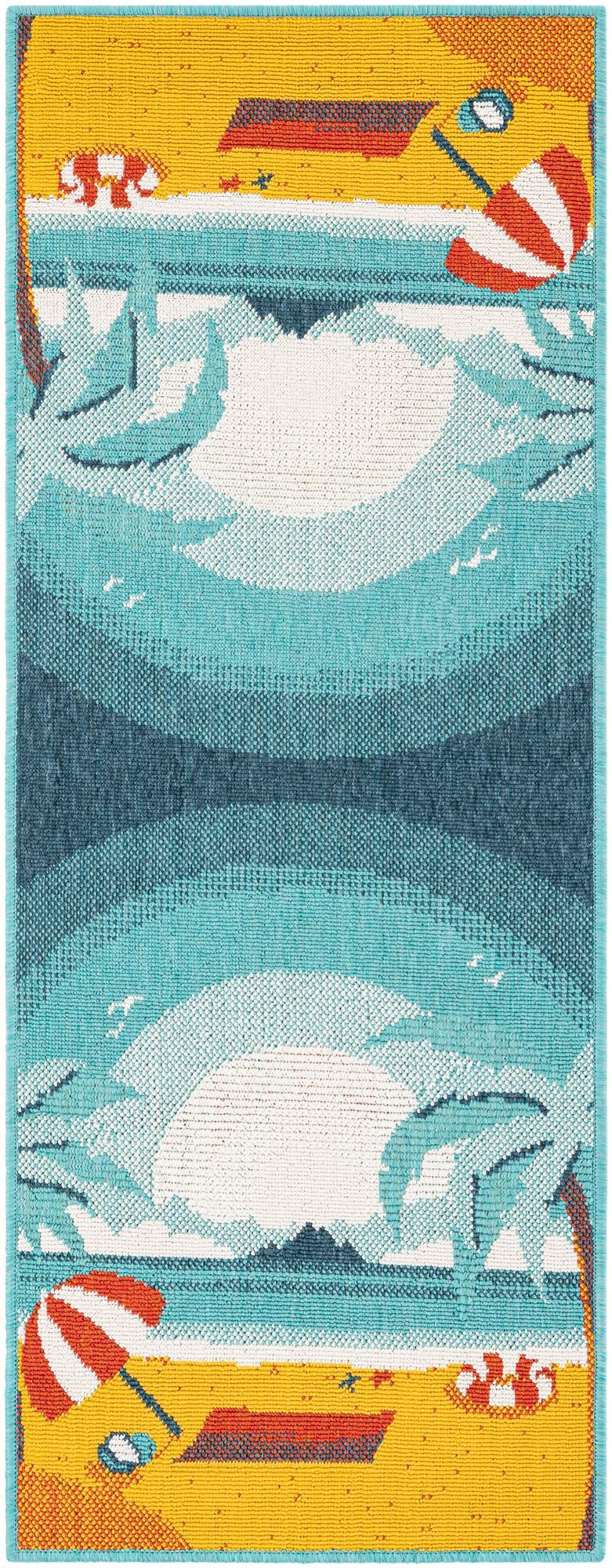 2' x 5' Delaney · Pictoral Outdoor Rug, multi