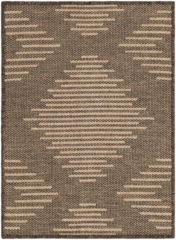2' x 3' Alger · Geometric diamond rug, brown and natural