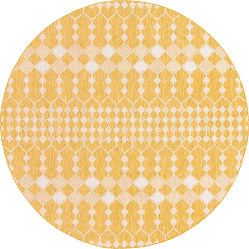 10' x 10' Ramsden · Diamond Outdoor Rug, yellow