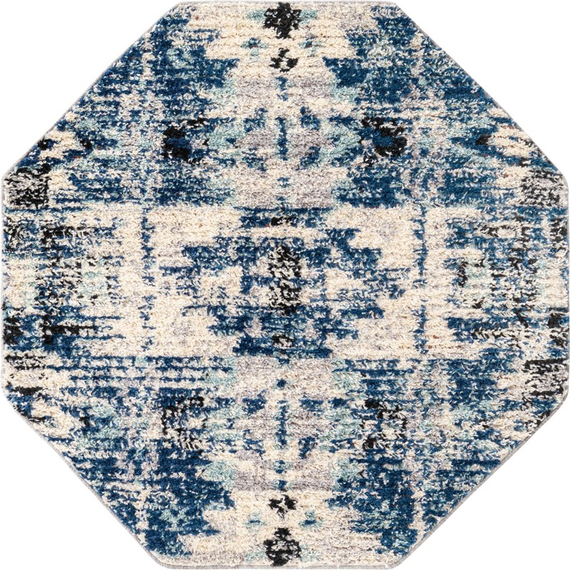 Littleton · Abstract rug, blue