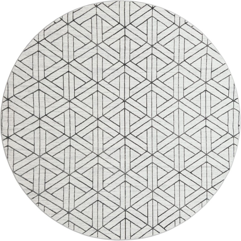 Norwood · Geometric rug, white