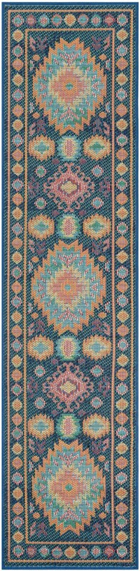 Phelps · Border Outdoor Rug, navy blue