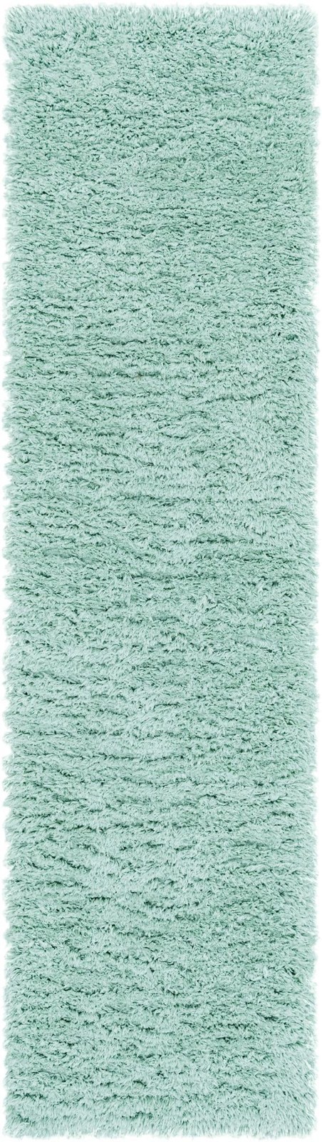 2' 7 x 13' Olympia · Solid Shag Rug, cyan