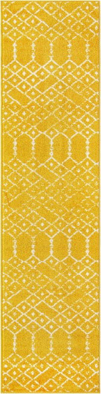 2' x 8' Newcomb · Diamond rug, yellow
