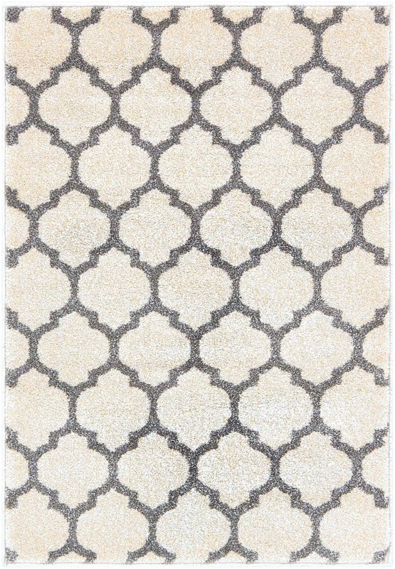 2' x 3' Arkwright · Trellis rug, beige and gray
