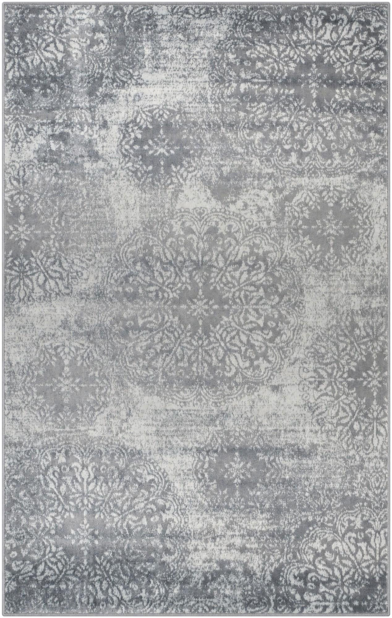 5' x 8' Blakemore · Distressed medallion rug, slate and grey